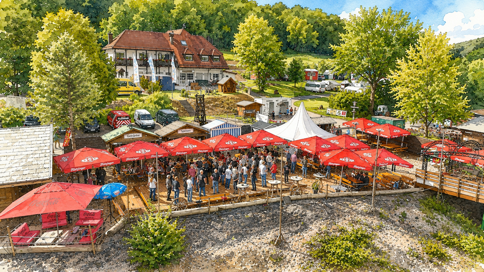 Biergarten und Verpflegung